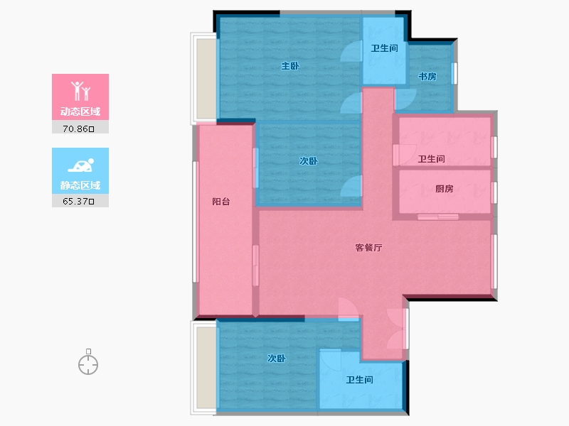 江苏省-苏州市-滨江铂珺-123.00-户型库-动静分区