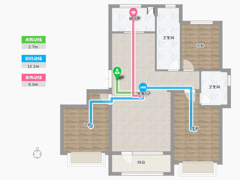 山东省-烟台市-丰金·和悦城-二期-113.00-户型库-动静线