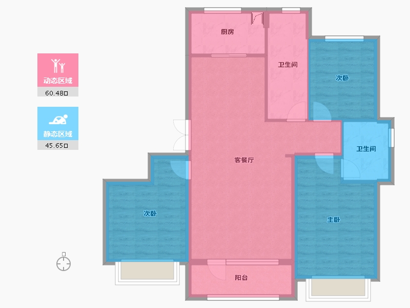 山东省-烟台市-丰金·和悦城-二期-113.00-户型库-动静分区