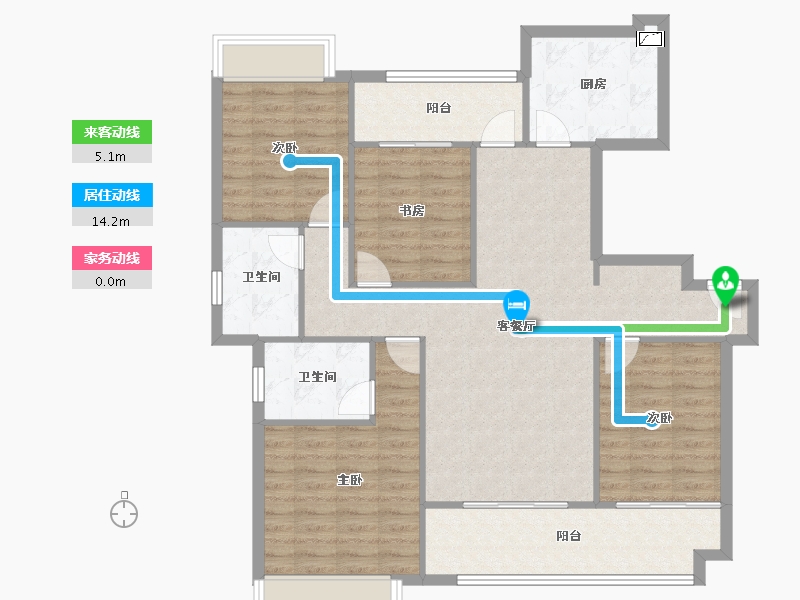 广东省-佛山市-中海云麓公馆-110.00-户型库-动静线