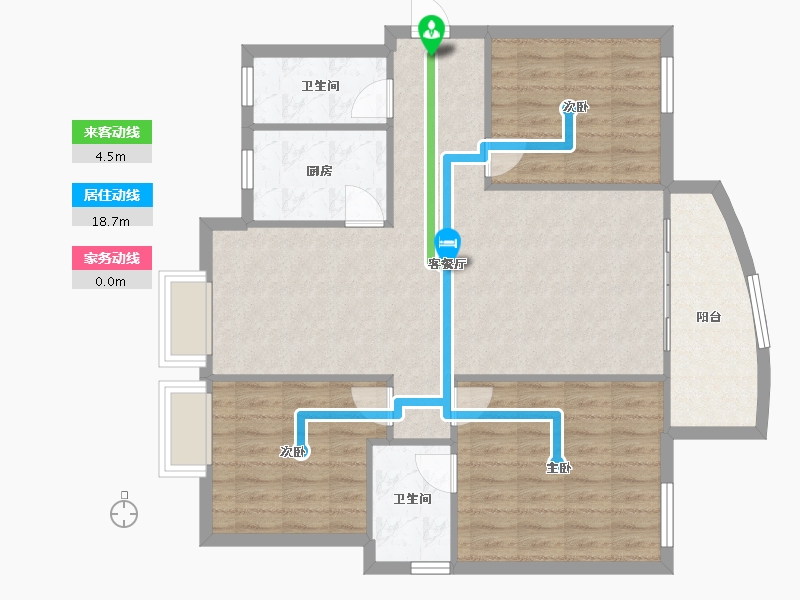 湖北省-武汉市-鑫海花城-东区-120.00-户型库-动静线