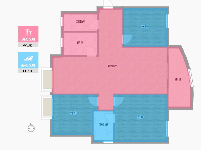 湖北省-武汉市-鑫海花城-东区-120.00-户型库-动静分区