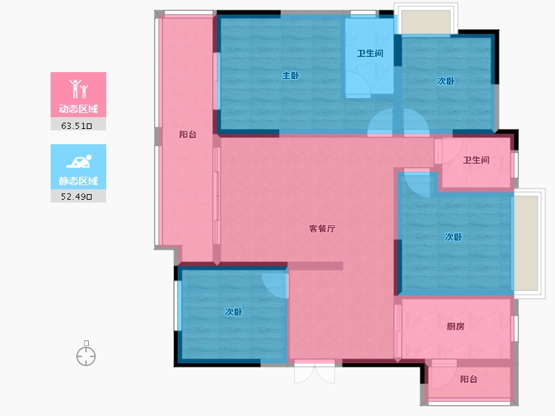 湖北省-十堰市-汉成天地-106.00-户型库-动静分区