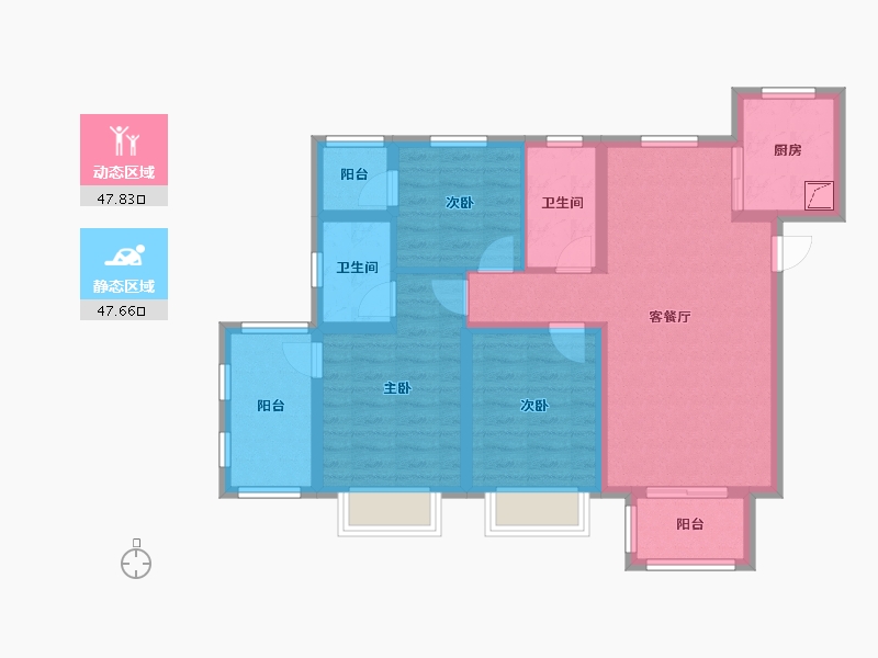 河北省-保定市-中新悦朗-85.00-户型库-动静分区