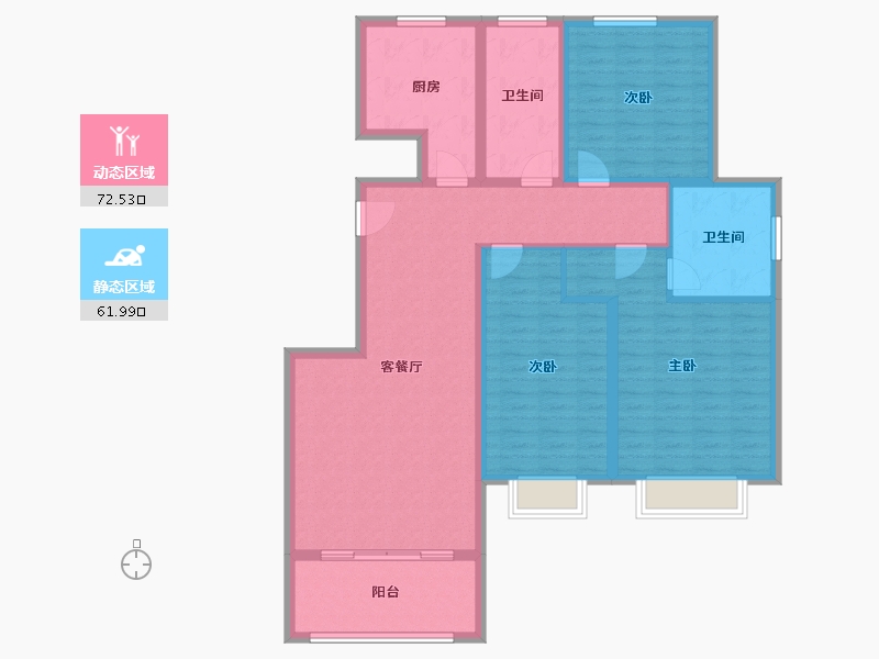 山东省-烟台市-山水华庭-121.00-户型库-动静分区