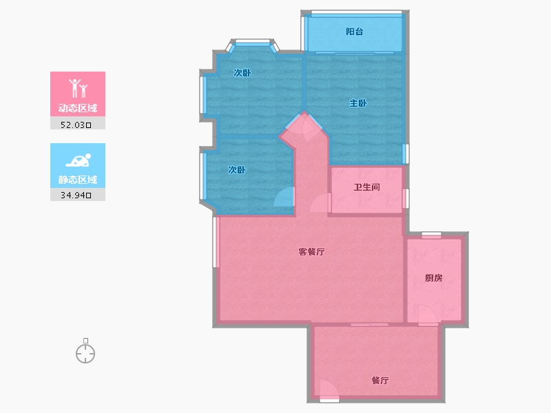 广东省-广州市-麓湖阁北塔-79.00-户型库-动静分区