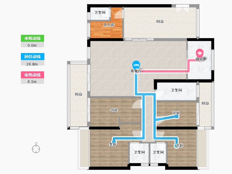 广东省-揭阳市-博雅苑-134.53-户型库-动静线