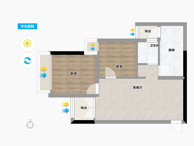 广东省-深圳市-汇裕-68.00-户型库-采光通风