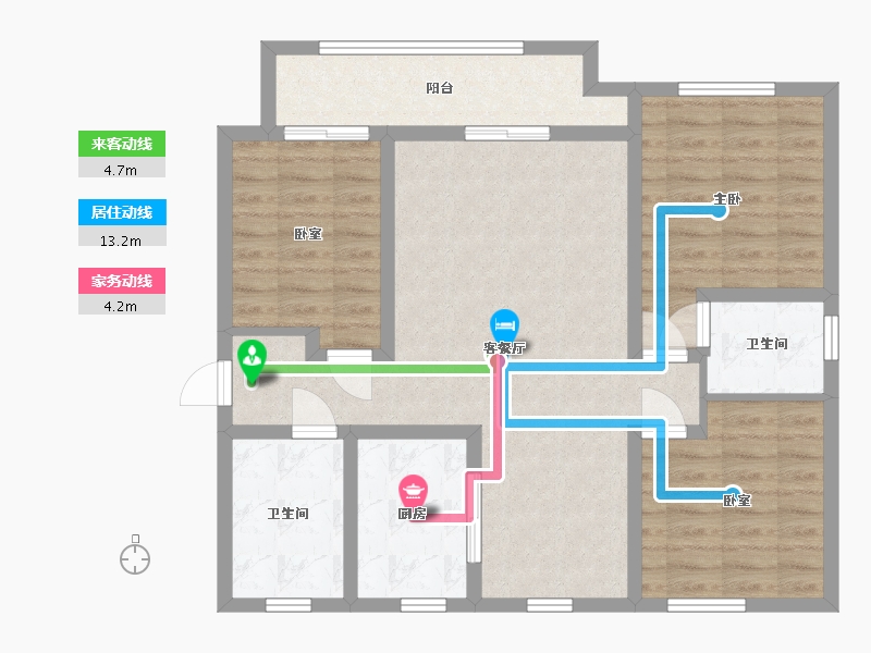 山东省-淄博市-宙合壹品-105.00-户型库-动静线