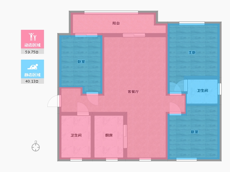 山东省-淄博市-宙合壹品-105.00-户型库-动静分区