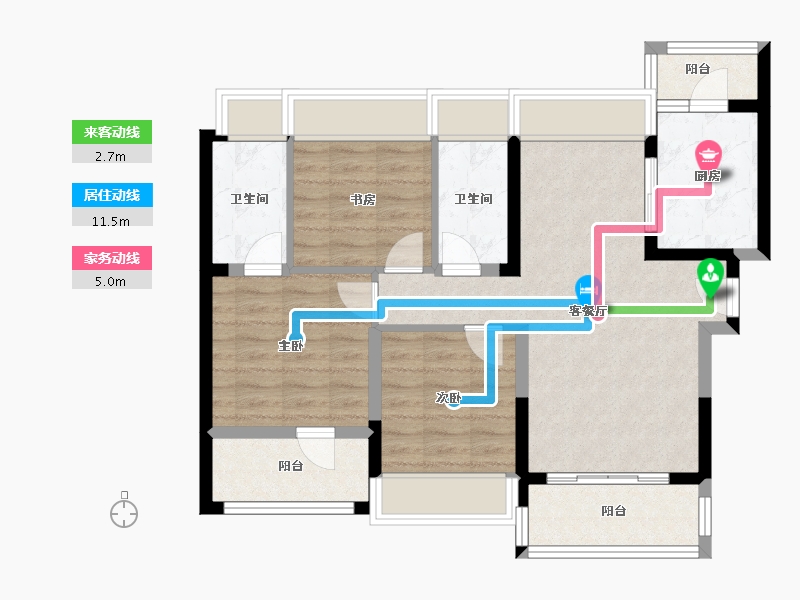 广东省-深圳市-京基御景半山花园-83.00-户型库-动静线