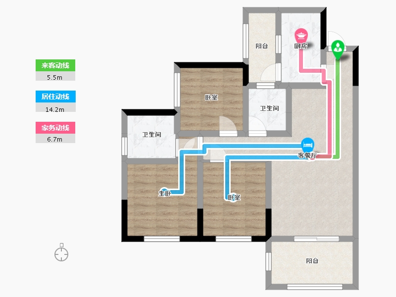 四川省-宜宾市-阳光天著-78.00-户型库-动静线