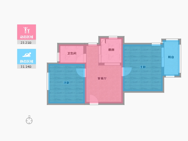 上海-上海市-宛平路8弄3号-47.00-户型库-动静分区