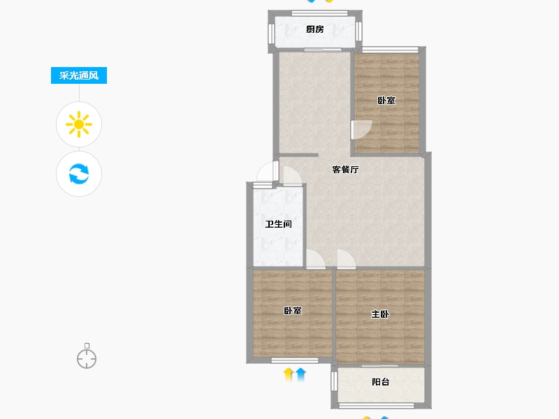 山东省-烟台市-海港小区-81.60-户型库-采光通风