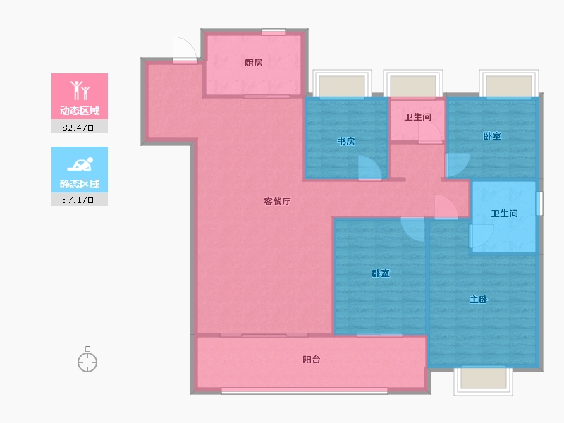 江苏省-南京市-锦麟融誉府-129.00-户型库-动静分区