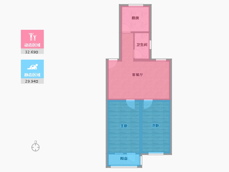 北京-北京市-永新小区-60.00-户型库-动静分区