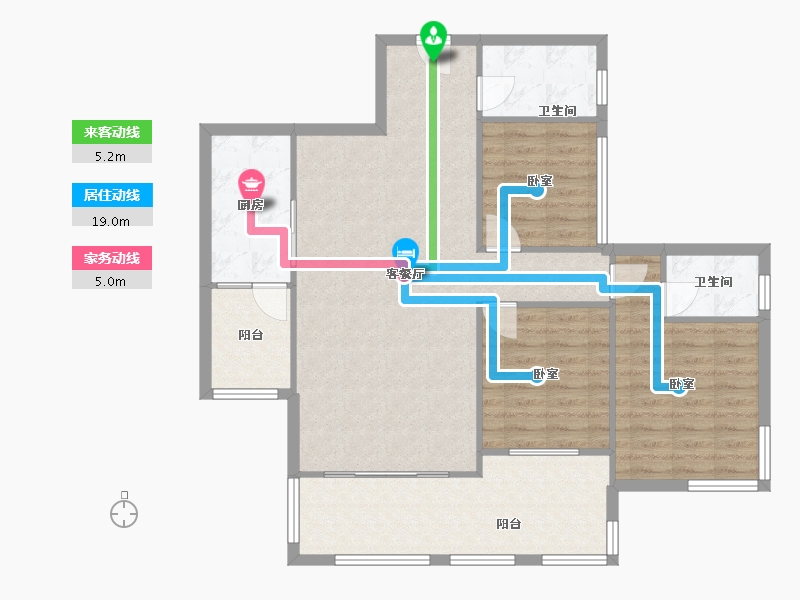 湖南省-长沙市-南山雍江汇-105.00-户型库-动静线