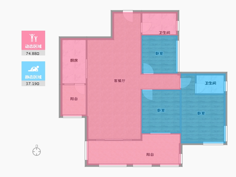 湖南省-长沙市-南山雍江汇-105.00-户型库-动静分区