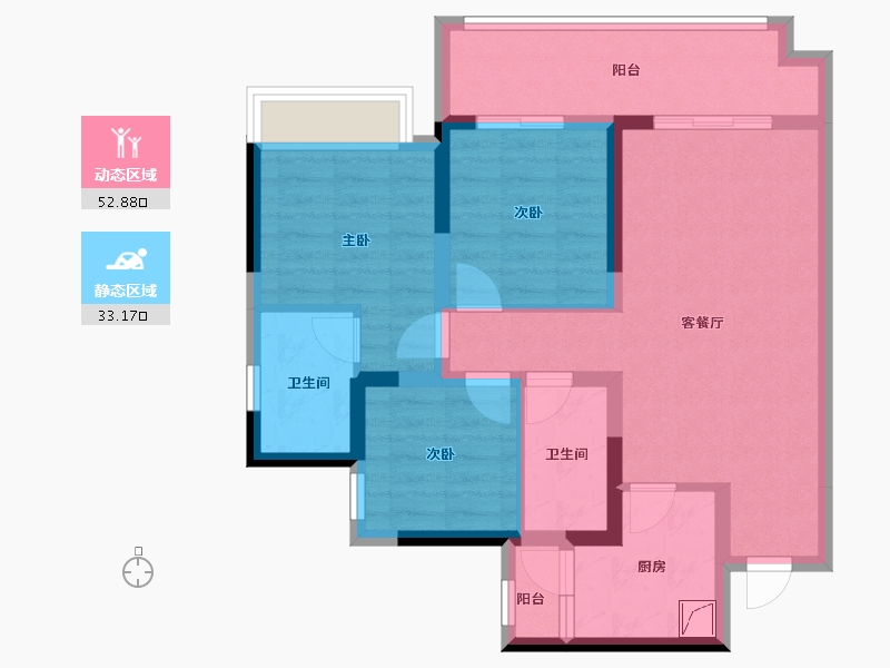 四川省-南充市-金科集美天宸-79.00-户型库-动静分区