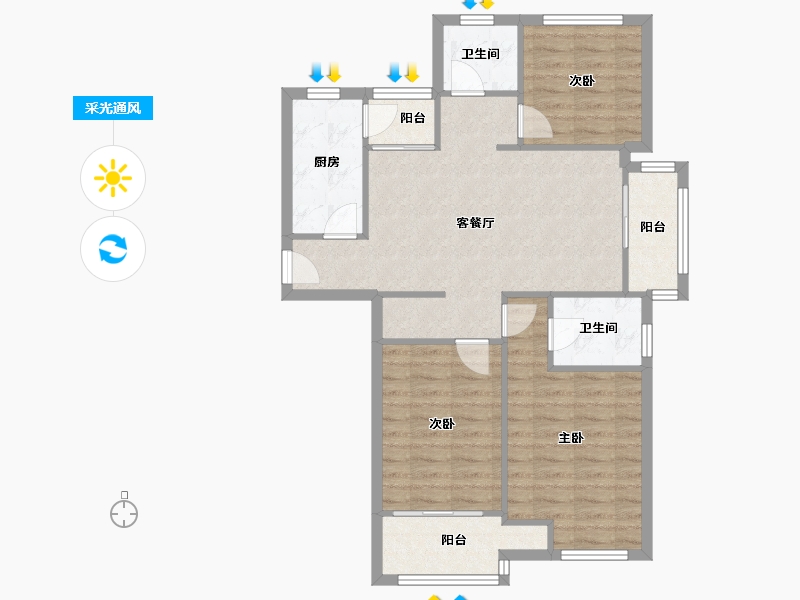 上海-上海市-申城佳苑-二期-192.00-户型库-采光通风