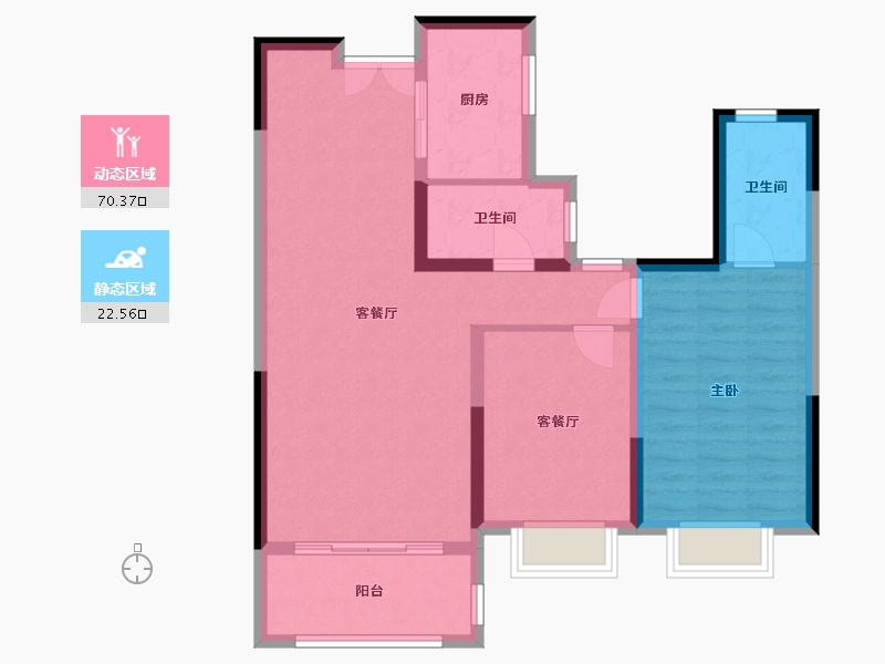 内蒙古自治区-乌兰察布市-百福四季-110.00-户型库-动静分区