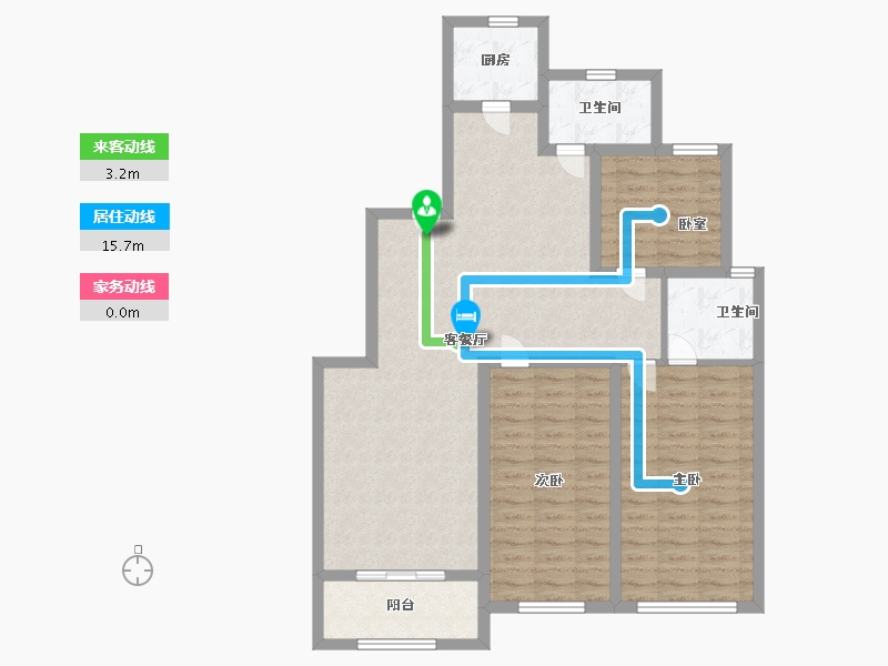 江苏省-宿迁市-运河·天玺-G区-100.00-户型库-动静线