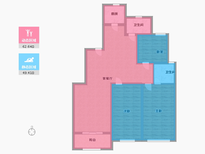 江苏省-宿迁市-运河·天玺-G区-100.00-户型库-动静分区