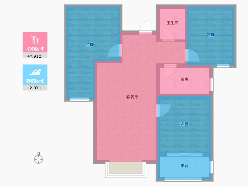 河北省-邢台市-福美6号院-80.00-户型库-动静分区