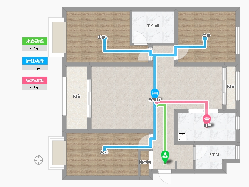 河北省-衡水市-星河湾花园-130.00-户型库-动静线