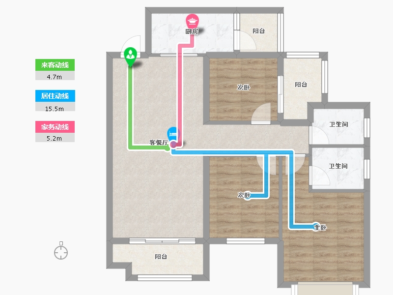 广西壮族自治区-柳州市-柳铁新城-89.15-户型库-动静线