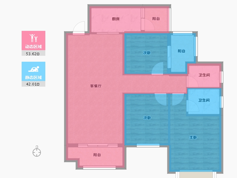 广西壮族自治区-柳州市-柳铁新城-89.15-户型库-动静分区