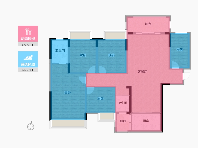 广西壮族自治区-玉林市-北流市永基·世纪名门-140.00-户型库-动静分区