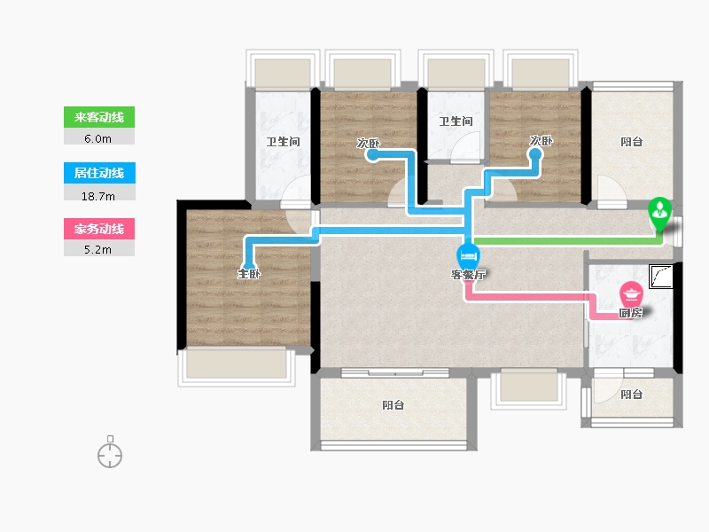 广东省-惠州市-碧桂园城央印象-89.52-户型库-动静线