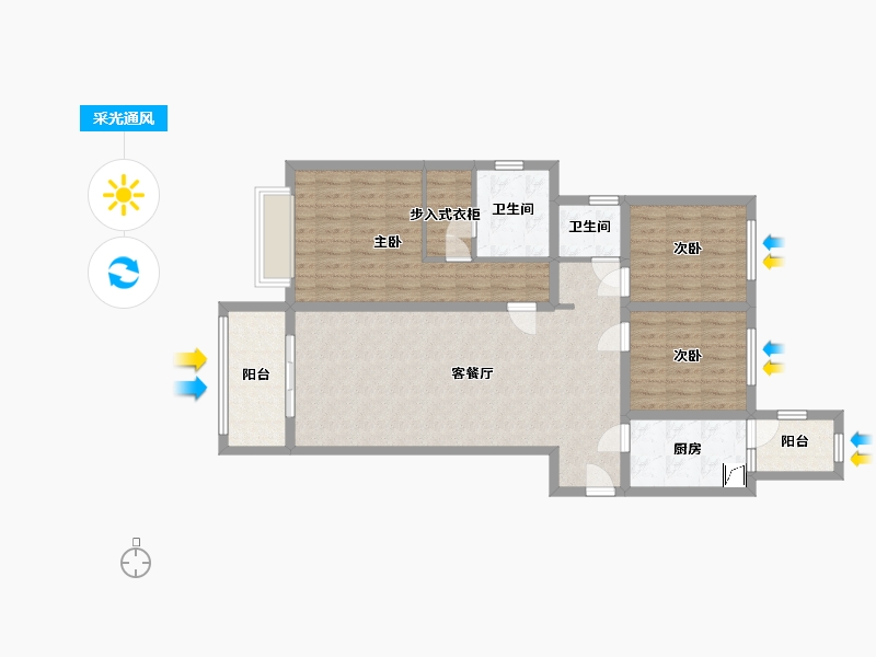 河北省-石家庄市-德贤华府-118.00-户型库-采光通风