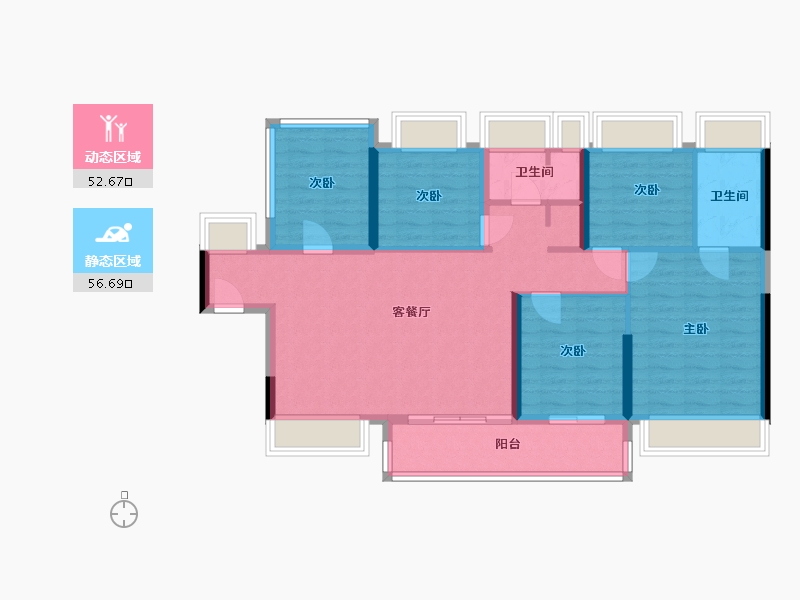 广东省-惠州市-嘉旺城-120.00-户型库-动静分区