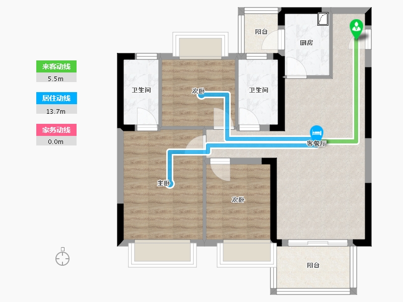 四川省-成都市-大都保峰玖著-75.00-户型库-动静线