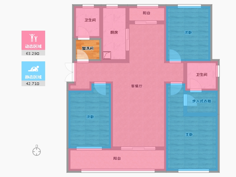 河北省-石家庄市-高远森林城-110.00-户型库-动静分区