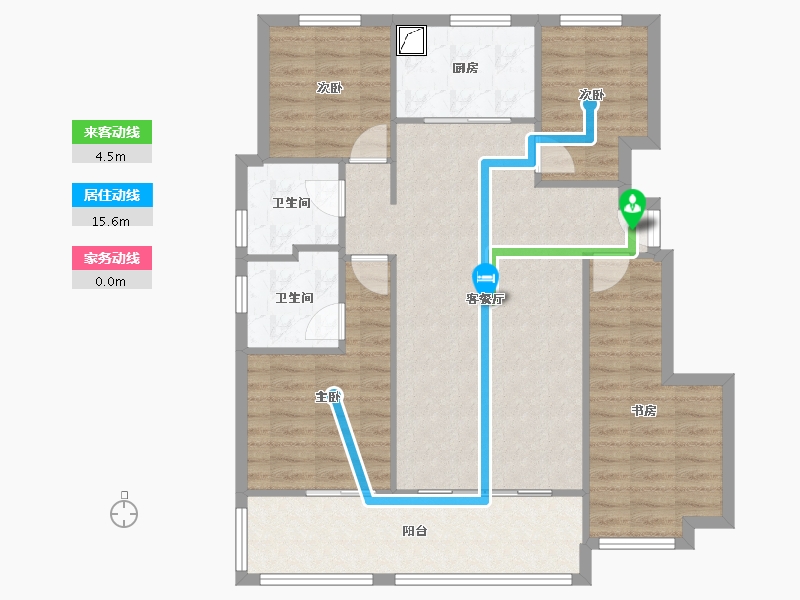 安徽省-合肥市-世茂云锦-98.83-户型库-动静线