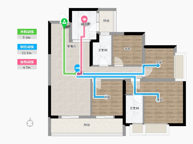 云南省-昆明市-金科美辰花园-98.00-户型库-动静线