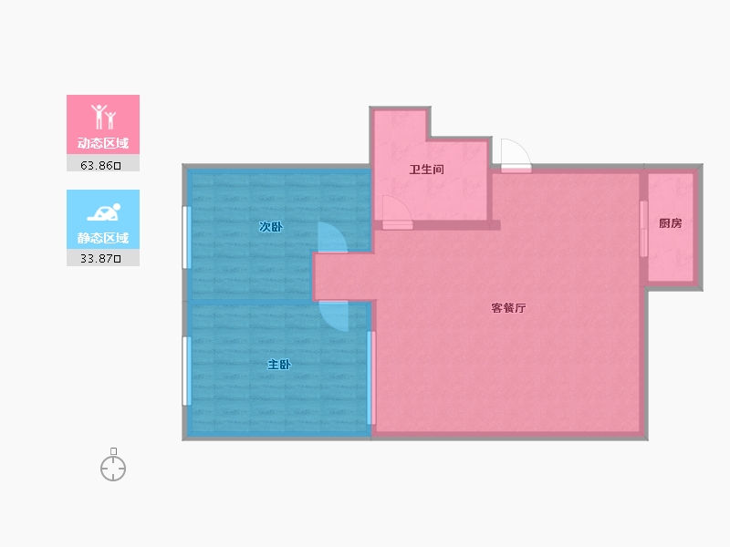 山西省-临汾市-公用局宿舍-90.00-户型库-动静分区