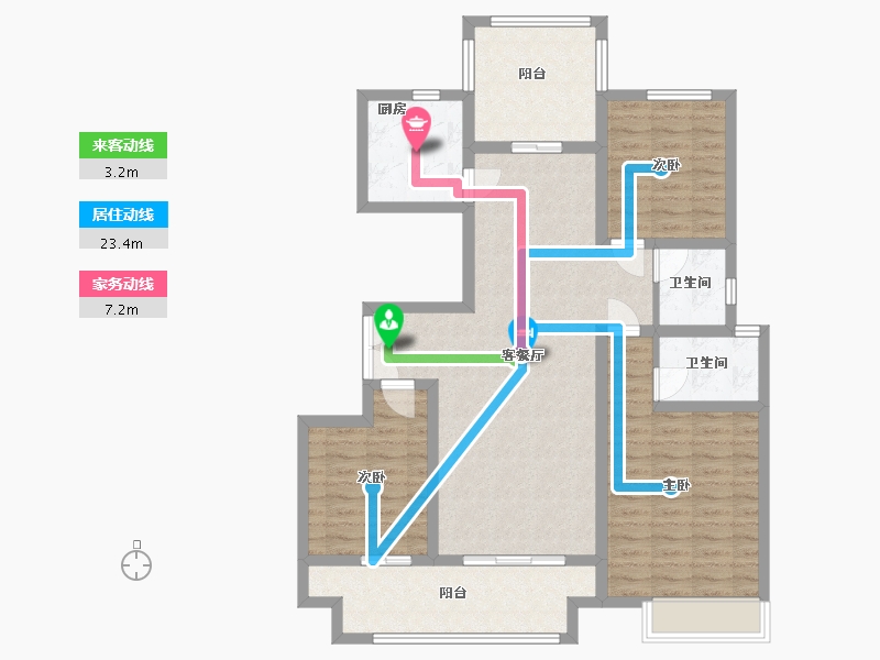 河南省-安阳市-建业尊府-105.00-户型库-动静线