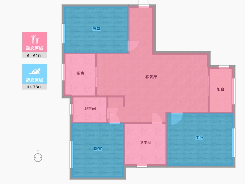 山东省-烟台市-招商马尔贝拉-100.00-户型库-动静分区