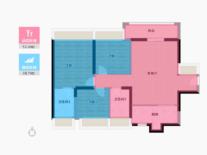 广东省-深圳市-花样年·好时光-80.00-户型库-动静分区