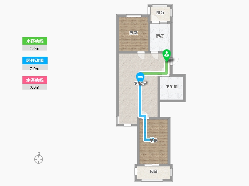 北京-北京市-风雅园三区-77.00-户型库-动静线