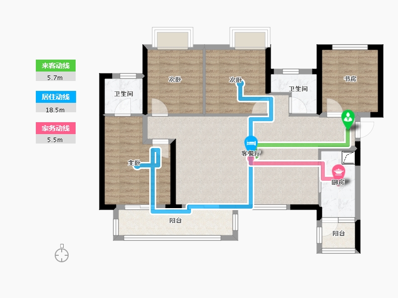 四川省-成都市-花屿岛-102.40-户型库-动静线