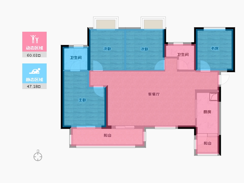 四川省-成都市-花屿岛-102.40-户型库-动静分区