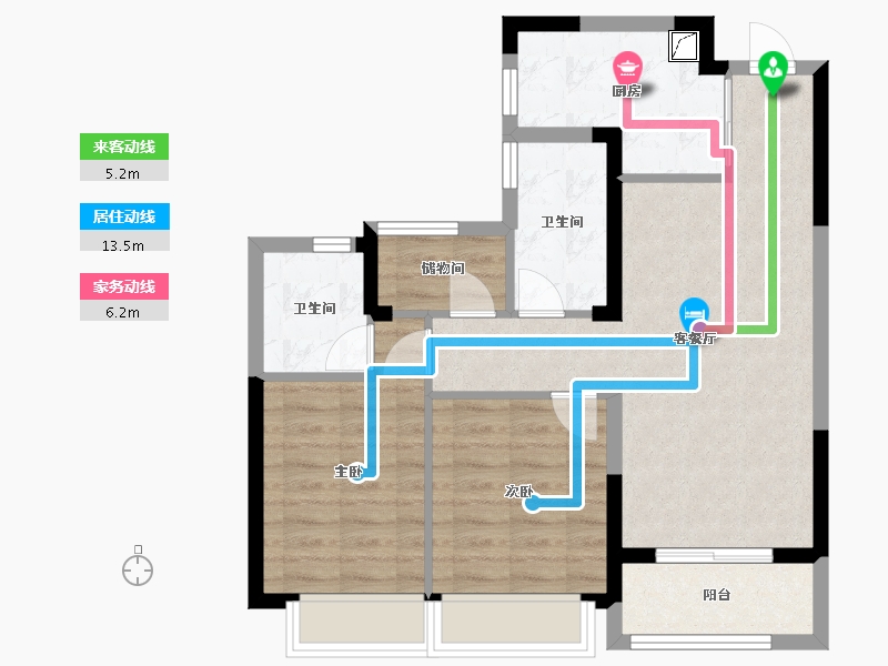 浙江省-台州市-和源府-71.26-户型库-动静线