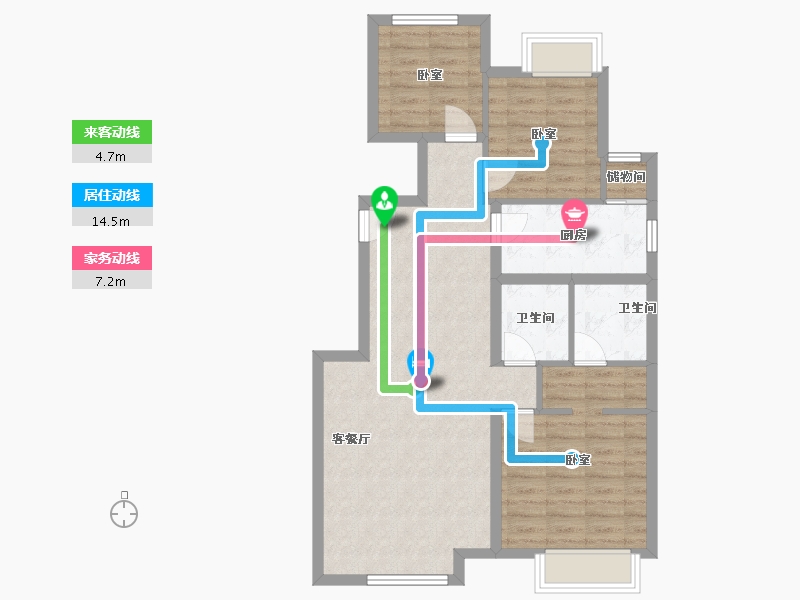 北京-北京市-富力华庭苑-89.00-户型库-动静线