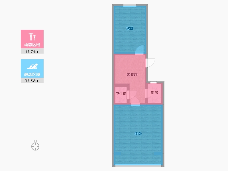 北京-北京市-惠新里-44.62-户型库-动静分区