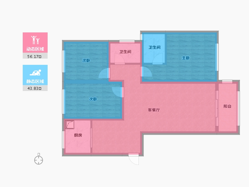 河南省-濮阳市-滨湖湾-96.00-户型库-动静分区